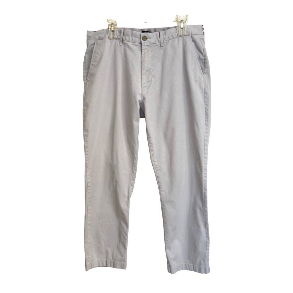 J. Crew Mercantile Flex Straight Leg Chino Pants Mens 36x30 Light Grey Cotton